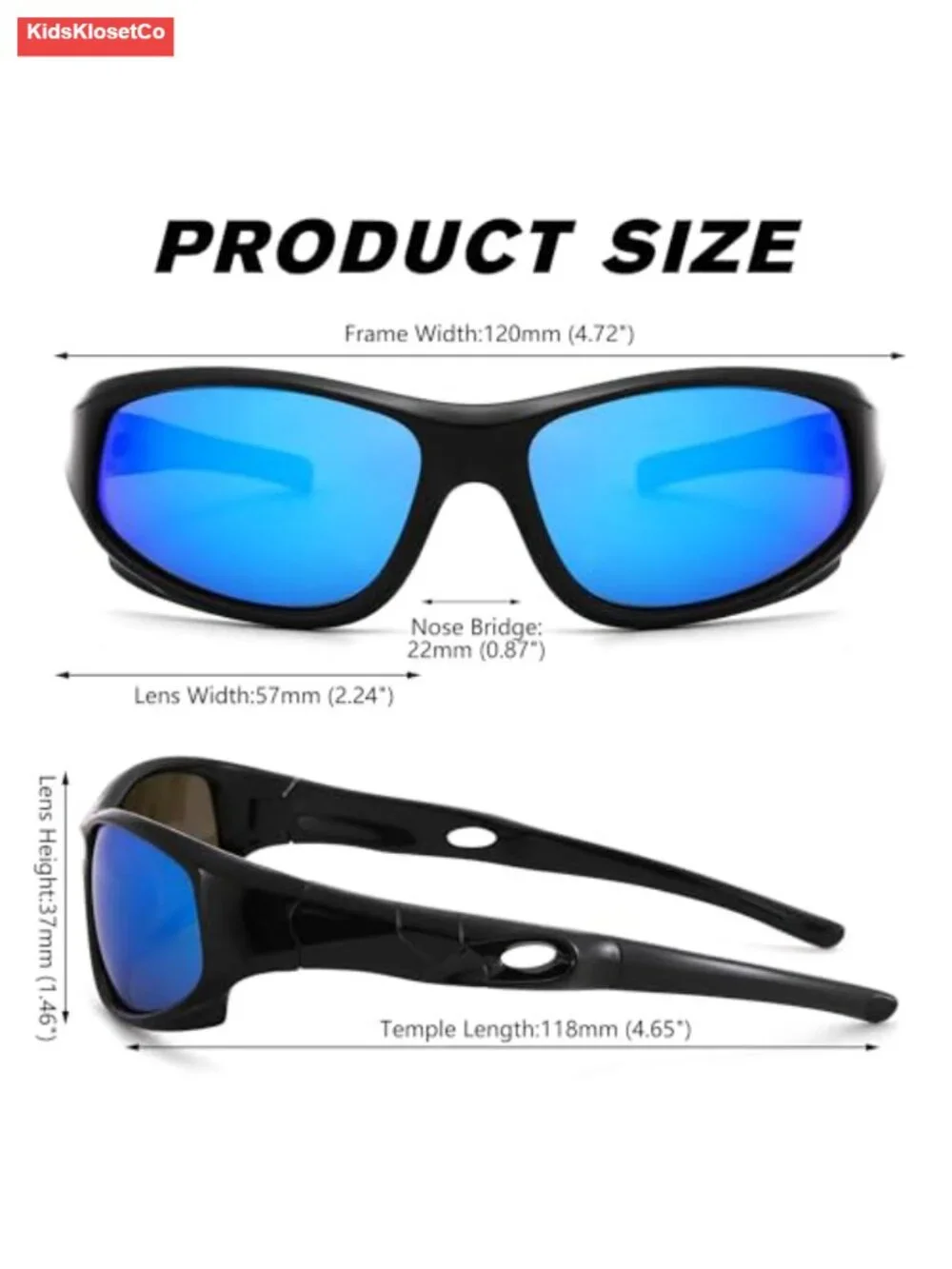 Polarized Sports Sunglasses with Strap for Kids